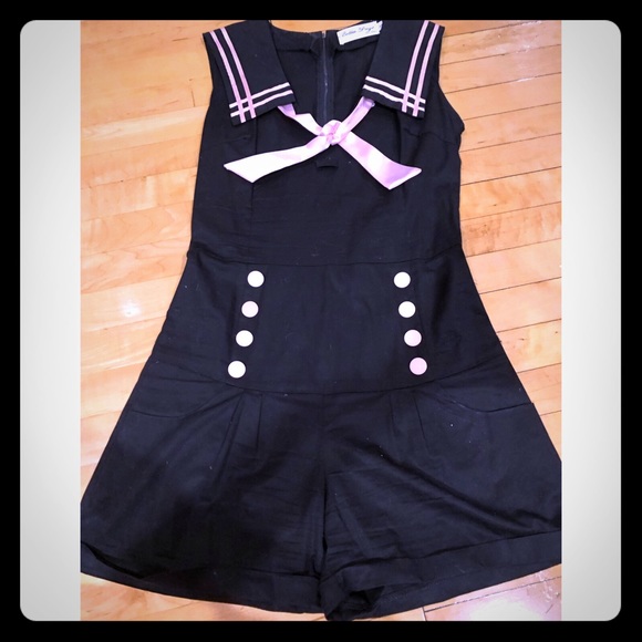 Bettie Page Other - Bettie Page Las Vegas - pink and black romper Bettie Page Other - Bettie Page Las Vegas - pink and black romper